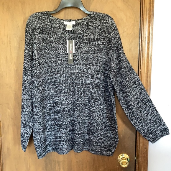Hasting & Smith v neck pullover sweater black combo 3X - Picture 6 of 14